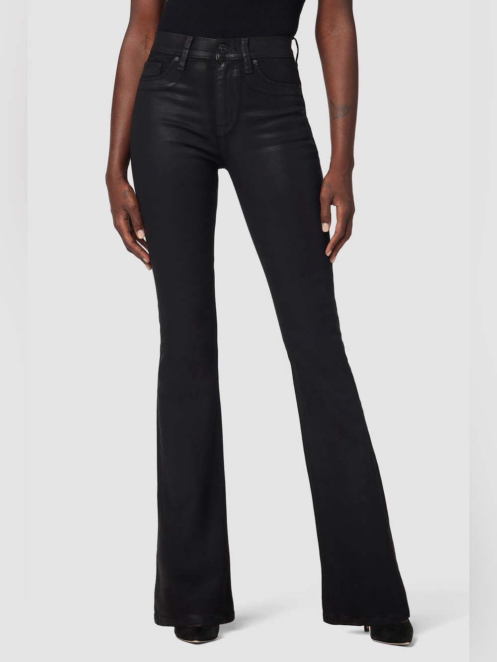 Hudson Jeans Black Coated Bootcut Jeans